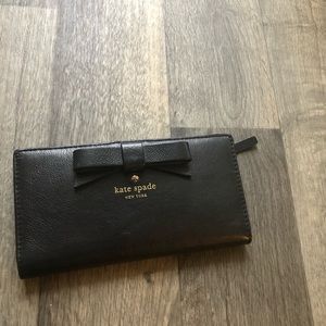Kate Spade black wallet bow tie